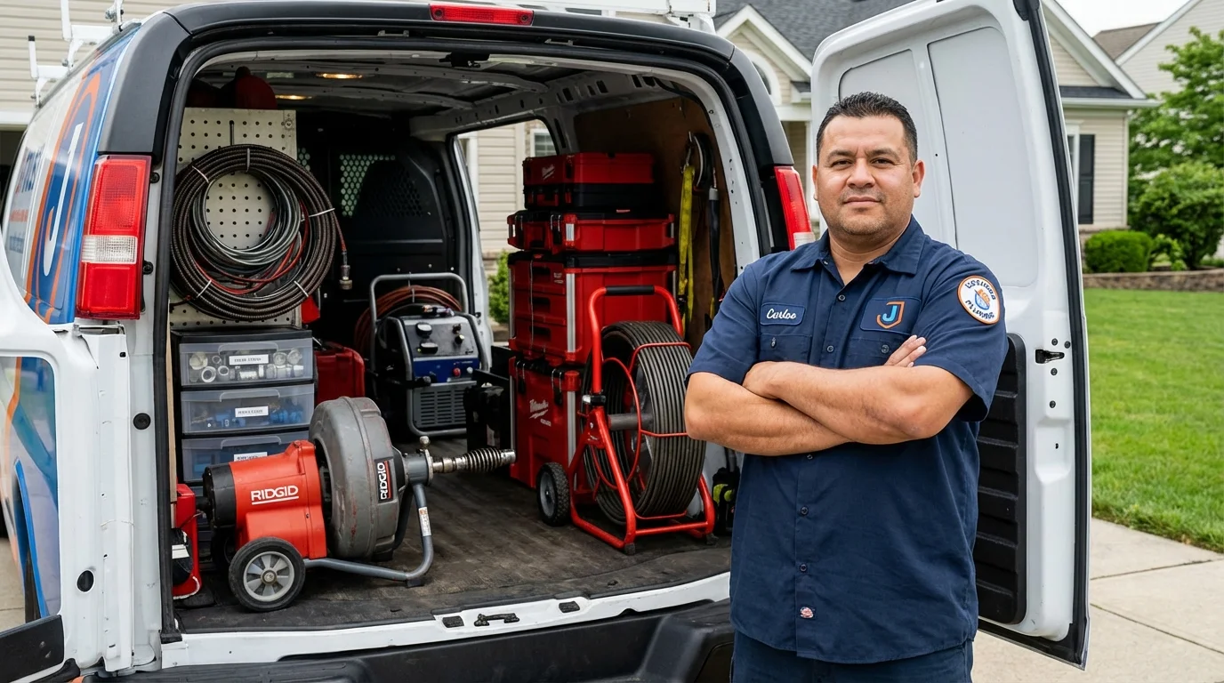Professional drain cleaning equipment and Johns Plumbing LLC plumber in Fort Sumner