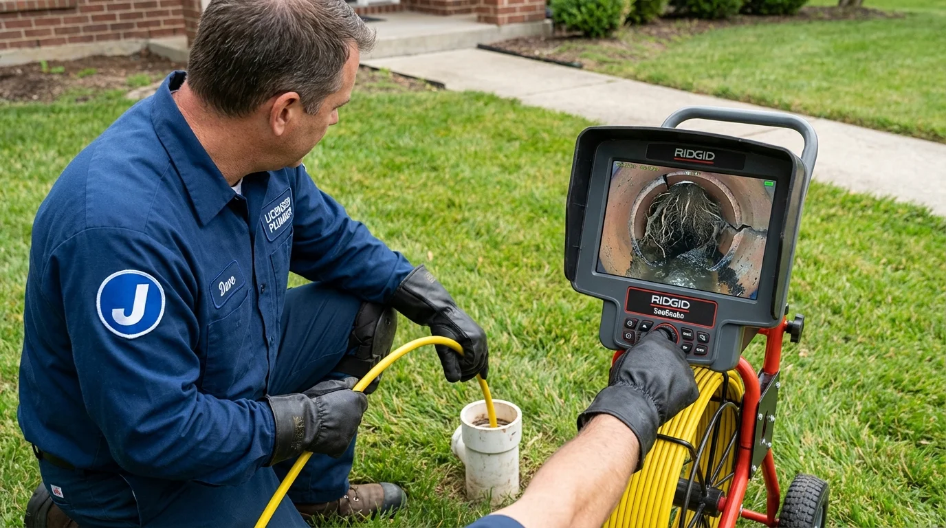 Sewer camera inspection being performed by Johns Plumbing LLC in Fort Sumner